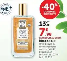 Hyper U HUILE SO BIO offre