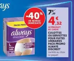 Hyper U Always Discreet offre