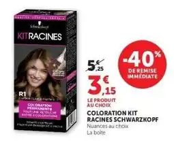 Hyper U Coloration Kit Racines Schwarzkopf offre