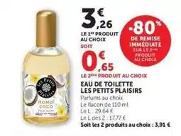 Hyper U Eau De Toilette Les Petits Plaisirs offre