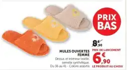 Hyper U Mules Ouvertes Femme offre
