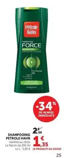 Hyper U SHAMPOOING 'PETROLE HAHN' offre