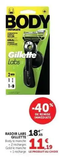 Hyper U Rasoir Labs Gillette offre