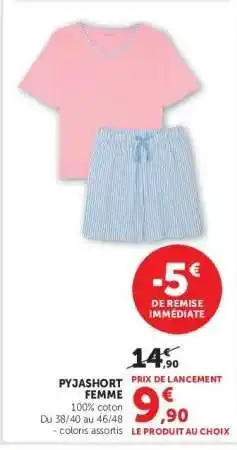 Hyper U Pyjashort Femme offre