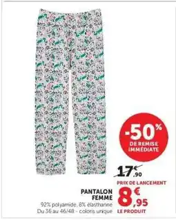 Hyper U Pantalon femme offre