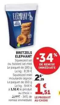 Hyper U Bretzels ELEPHANT offre