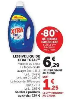 Hyper U Lessive Liquide Xtra Total offre
