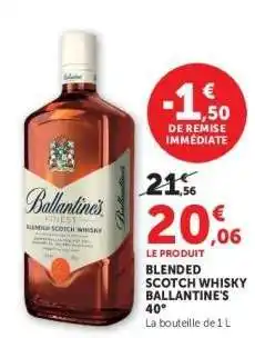 Hyper U Blended Scotch Whisky Ballantine's 40° offre