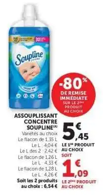 Hyper U ASSOUPLISSANT CONCENTRÉ SOUPLINE offre