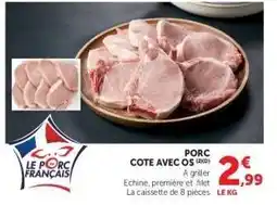 Hyper U Porc : Cote avec os offre
