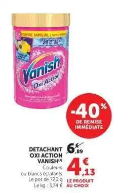 Hyper U Détachant Oxi Action Vanish offre
