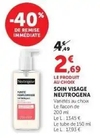 Super U Soin Visage Neutrogena offre