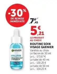 Super U ROUTINE SOIN VISAGE GARNIER offre