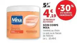 Super U Soin Corps Mixa offre