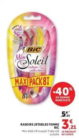 Super U RASOIRS JETABLES FEMME BIC offre