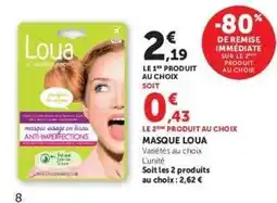 Super U Masque Loua offre