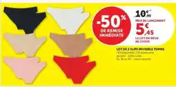 Super U Lot de 2 slips invisible femme offre