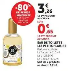 Super U Eau De Toilette Les Petits Plaisirs offre