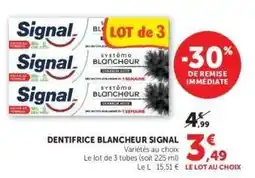Super U Dentifrice Blancheur Signal offre
