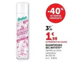 Super U Shampooing Sec Batiste offre