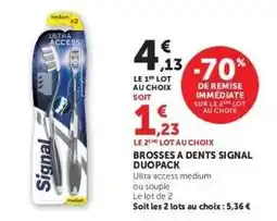 Super U Brosses à dents Signal Duopack offre