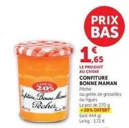 Super U Confiture 'Bonne Maman' offre