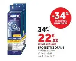 Super U Brossettes Oral B offre