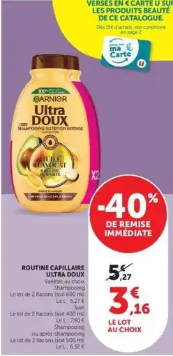 Super U Garnier Ultra Doux Shampooing Nutrition Intense offre