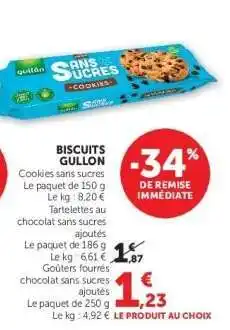 Super U BISCUITS “GULLON” offre
