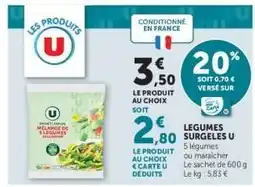 Super U LEGUMES SURGELES U offre
