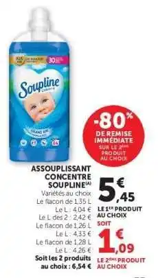 Super U ASSOUPLISSANT CONCENTRÉ SOUPLINE offre