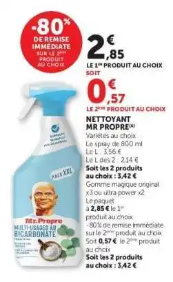 Super U Nettoyant Mr Propre offre