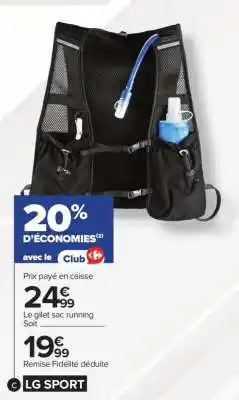 Carrefour Le gilet sac running offre