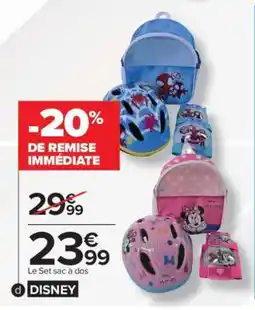 Carrefour Le Set sac à dos offre