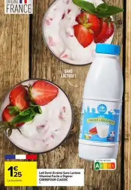 Carrefour Lait Demi-Écrémé Sans Lactose offre