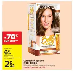 Carrefour Coloration Capillaire BELLE COLOR offre