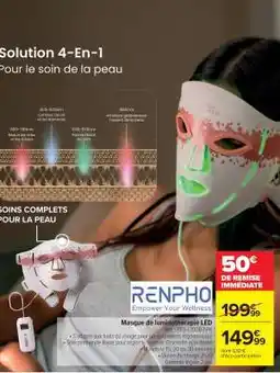 Carrefour Masque de luminothérapie LED offre