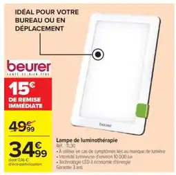 Carrefour Lampe de luminothérapie offre