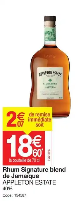 Promocash Rhum Signature Blend de Jamaïque offre