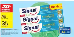 Carrefour Dentifrices Intégral 8 Lot de 3 SIGNAL offre