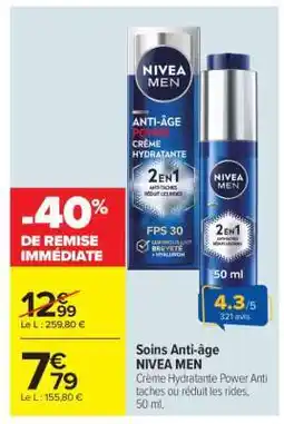 Carrefour Soins Anti-âge NIVEA MEN offre