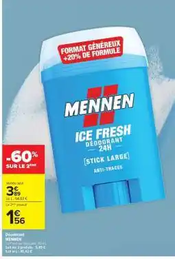 Carrefour Déodorant MENNEN ICE FRESH offre