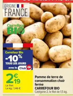 Carrefour Market Pomme de terre de consommation chair ferme offre