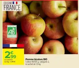 Carrefour Market POMME BICOLORE BIO offre