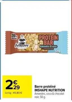 Carrefour Market Barre protéiné INSHAPE NUTRITION offre