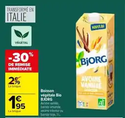 Carrefour Market BOISSON VÉGÉTALE BIO “BJORG” offre