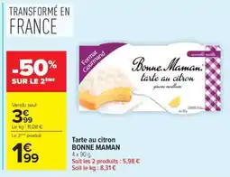 Carrefour Market Tarte au citron BONNE MAMAN offre