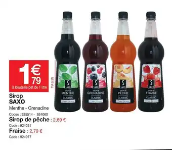 Promocash Sirop Saxo offre