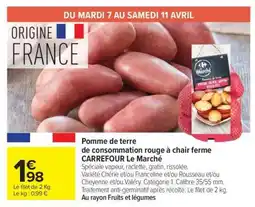 Carrefour Market Pomme de terre de consommation rouge à chair ferme offre