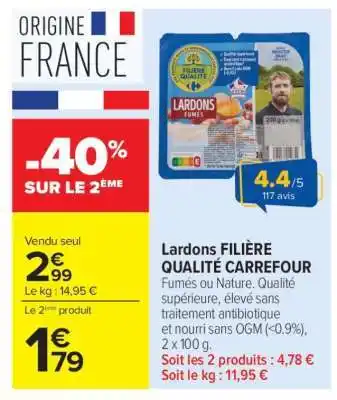Carrefour Market Lardons Filière Qualité Carrefour offre